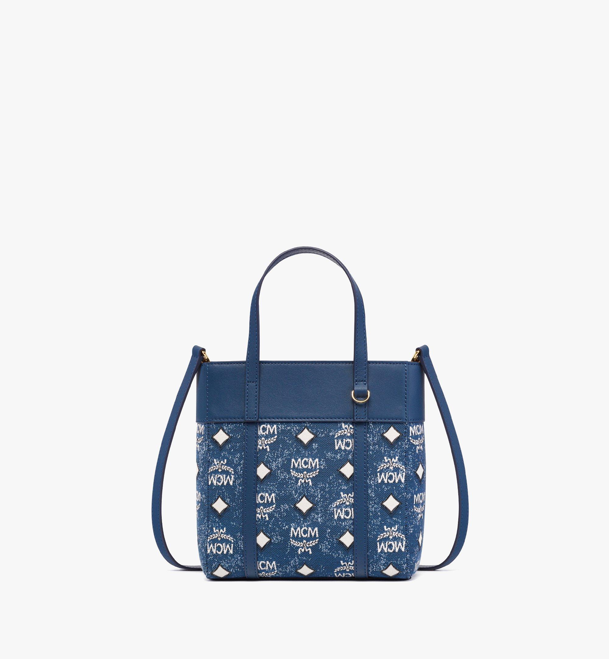 Aren Shopper mit Reissverschluss oben aus Denim-Jacquard 1